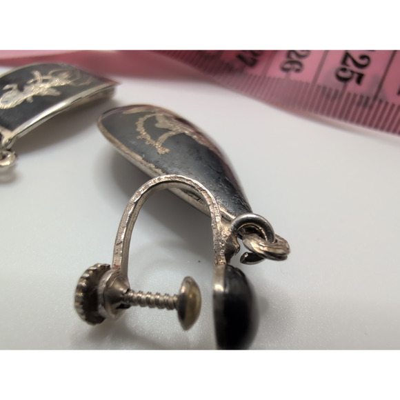 VTG SIAM 925 Sterling Silver Dancers Set: Bracelet & Screwback Earrings +1 - Picture 14 of 16